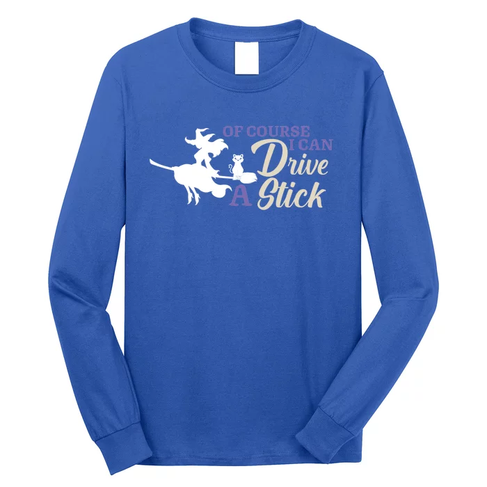 Halloween Funny Witch I Can Drive A Stick Witches Be Crazy Gift Long Sleeve Shirt