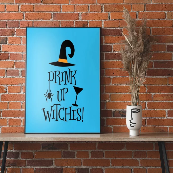 Halloween Funny Witch Up Witches Drunk Wine Beer Booze Gift Poster