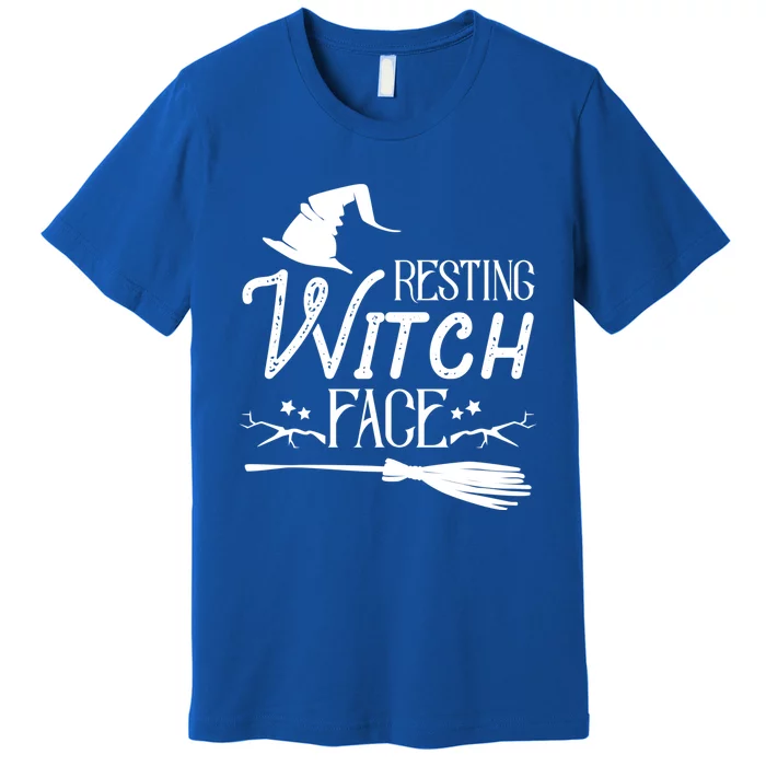 Halloween Funny Witch Costume Resting Witch Face Gift Premium T-Shirt