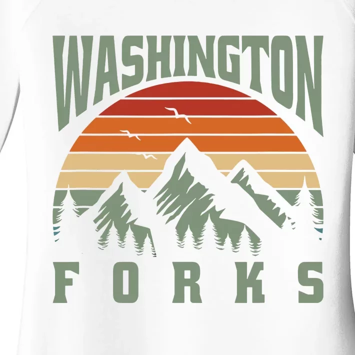 Home Funny Washington Forks Women's Perfect Tri Tunic Long Sleeve Shirt