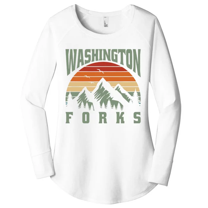 Home Funny Washington Forks Women's Perfect Tri Tunic Long Sleeve Shirt