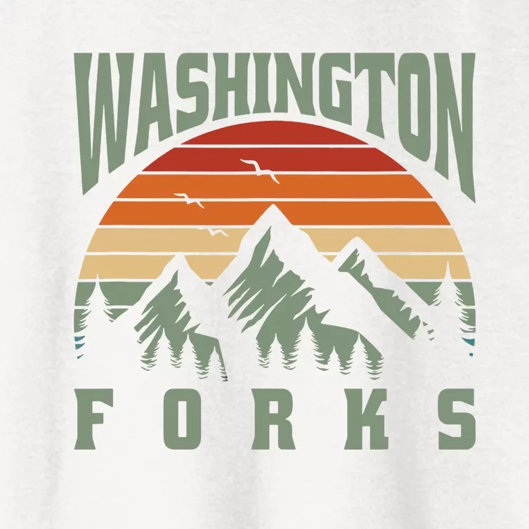 Home Funny Washington Forks Women's Crop Top Tee