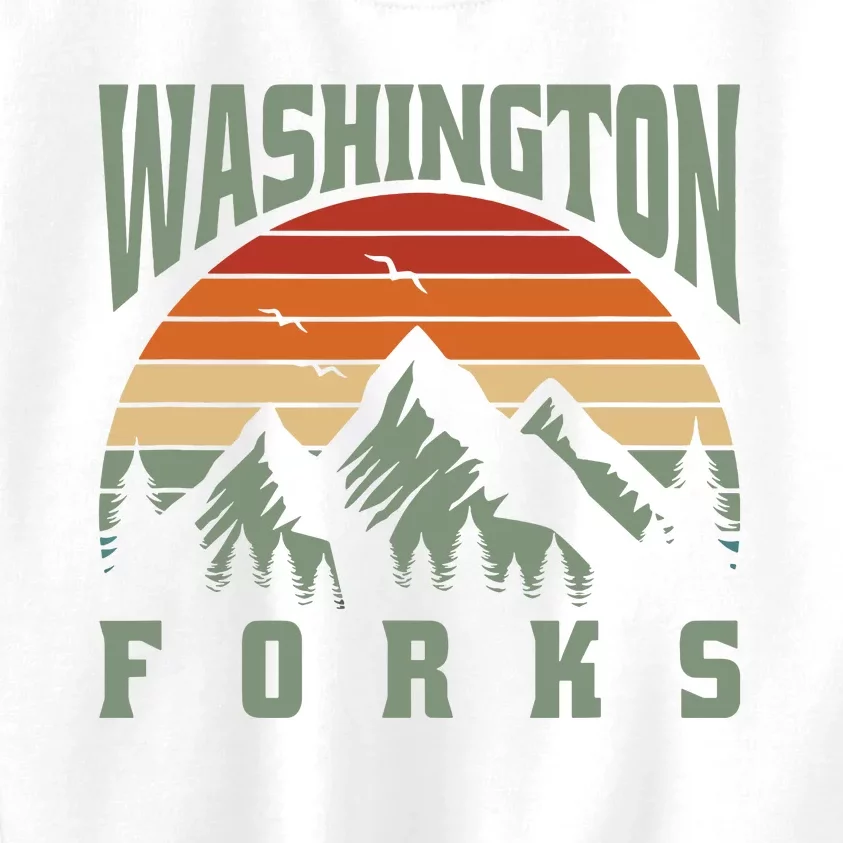 Home Funny Washington Forks Kids Sweatshirt