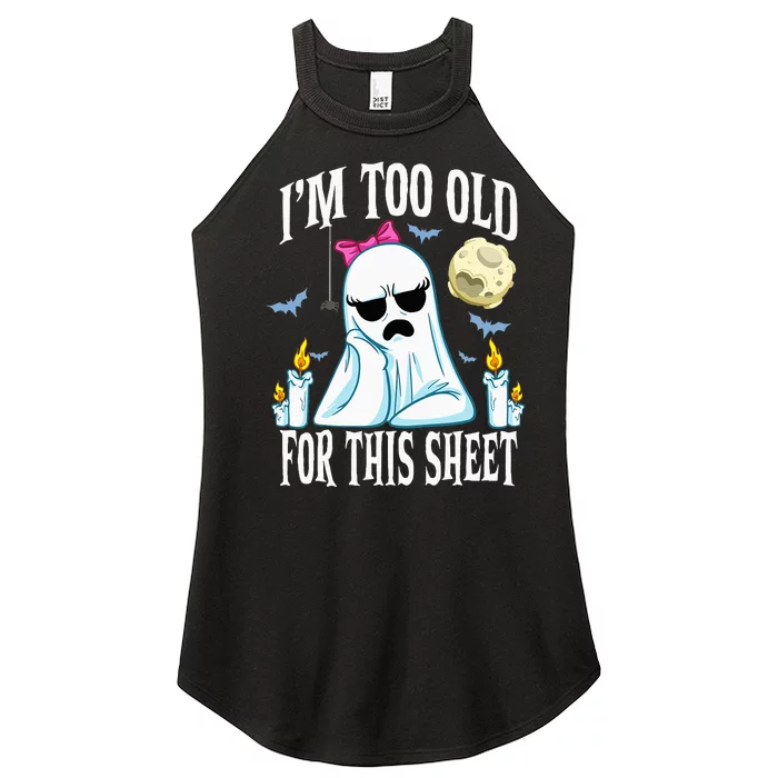 Halloween For Women Ghost Face Costume Women’s Perfect Tri Rocker Tank