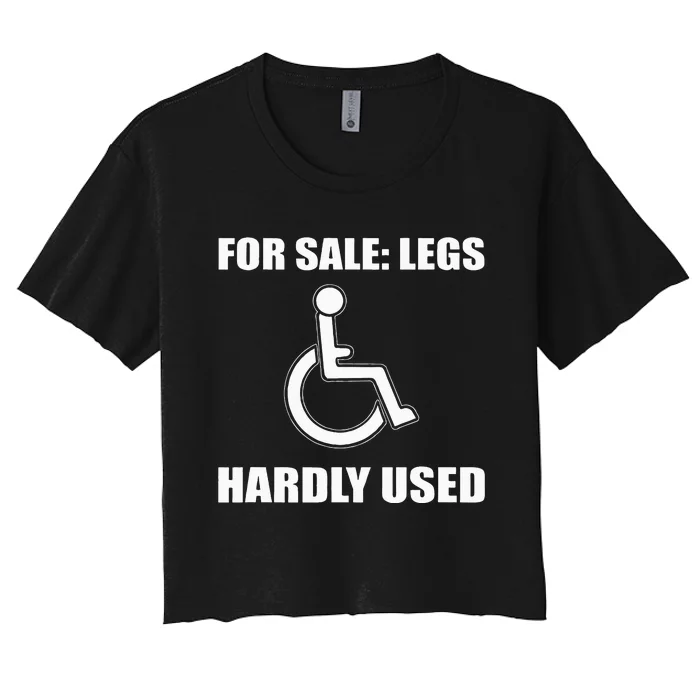 Handicapped For Wheelchair Humor Women's Crop Top Tee