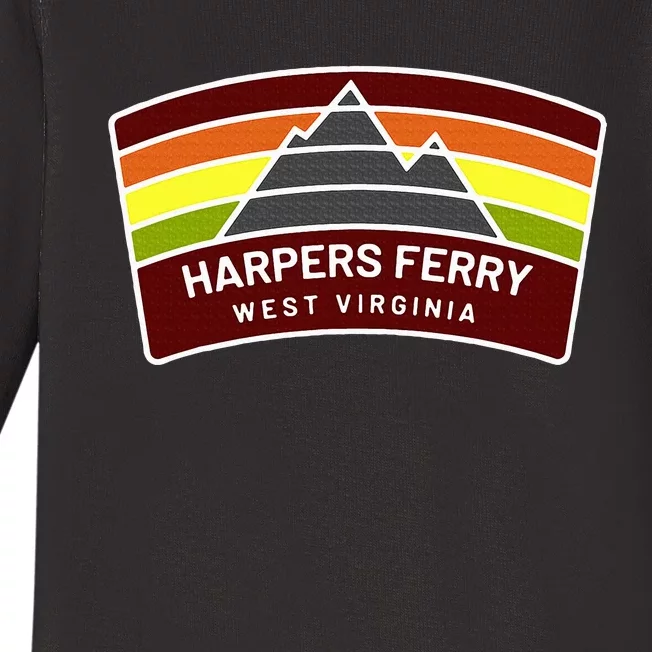 Harpers Ferry West Virginia Mountains Wv Vacation Souvenir Baby Long Sleeve Bodysuit