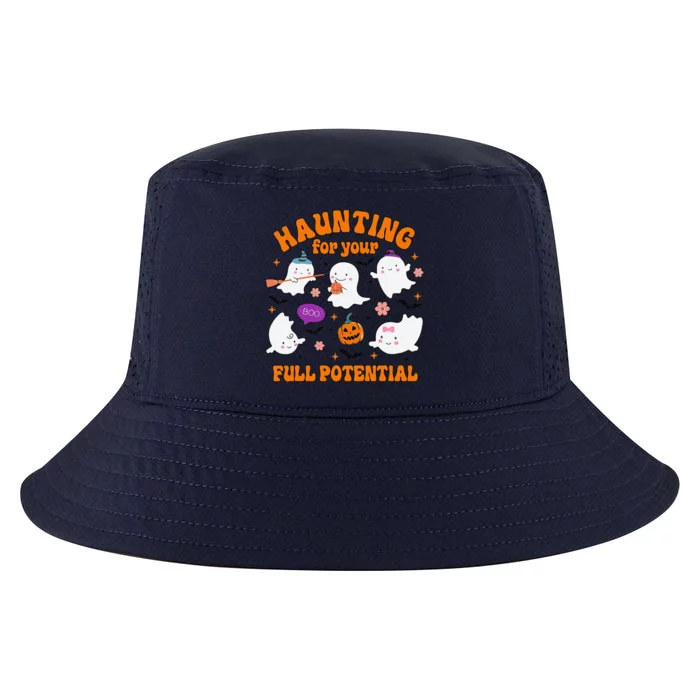 Haunting For Your Full Potential Cute Halloween Ghost Cool Comfort Performance Bucket Hat