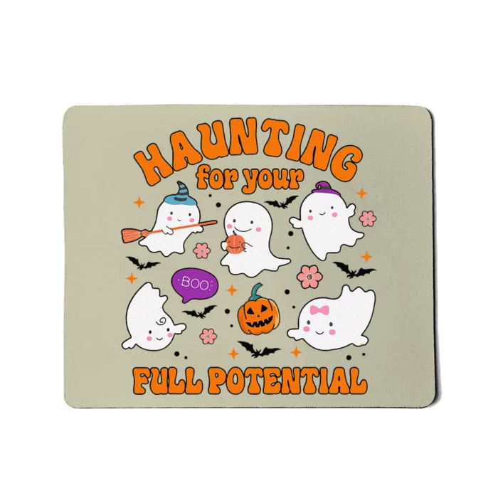 Haunting For Your Full Potential Cute Halloween Ghost Mousepad