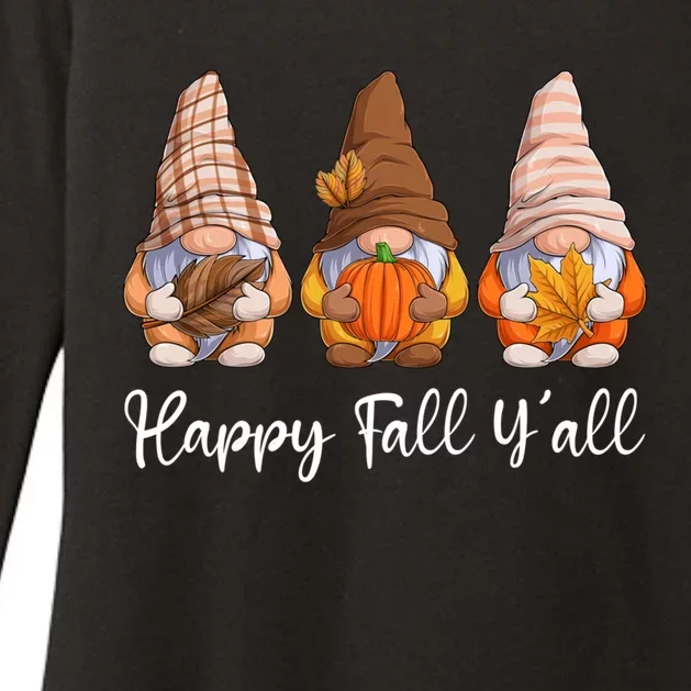 Happy Fall YAll Gnome Pumpkin Funny Autumn Gnomes Gift Womens CVC Long Sleeve Shirt