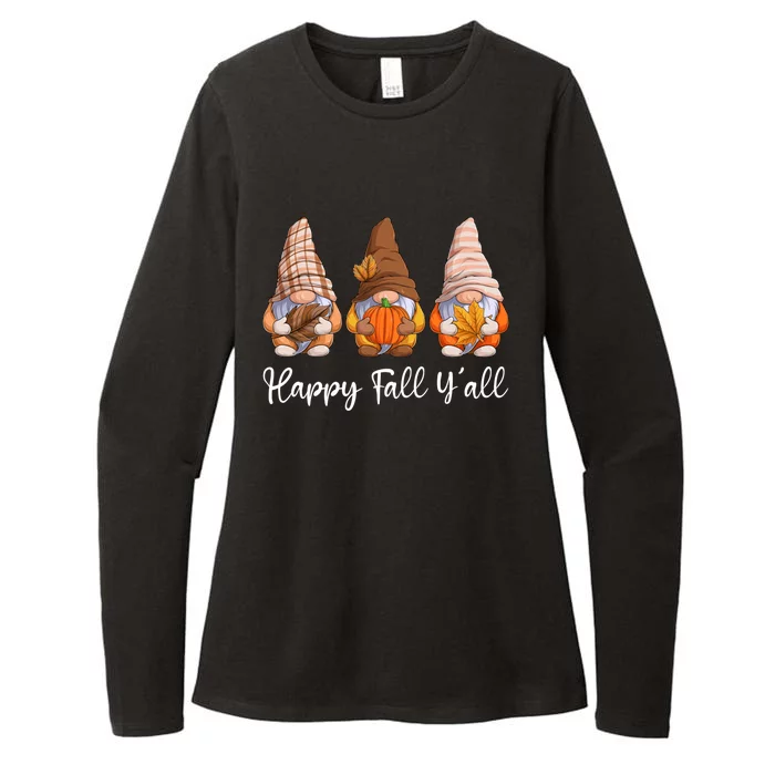 Happy Fall YAll Gnome Pumpkin Funny Autumn Gnomes Gift Womens CVC Long Sleeve Shirt