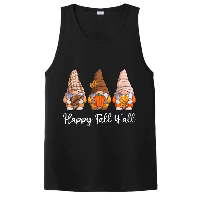 Happy Fall YAll Gnome Pumpkin Funny Autumn Gnomes Gift Performance Tank