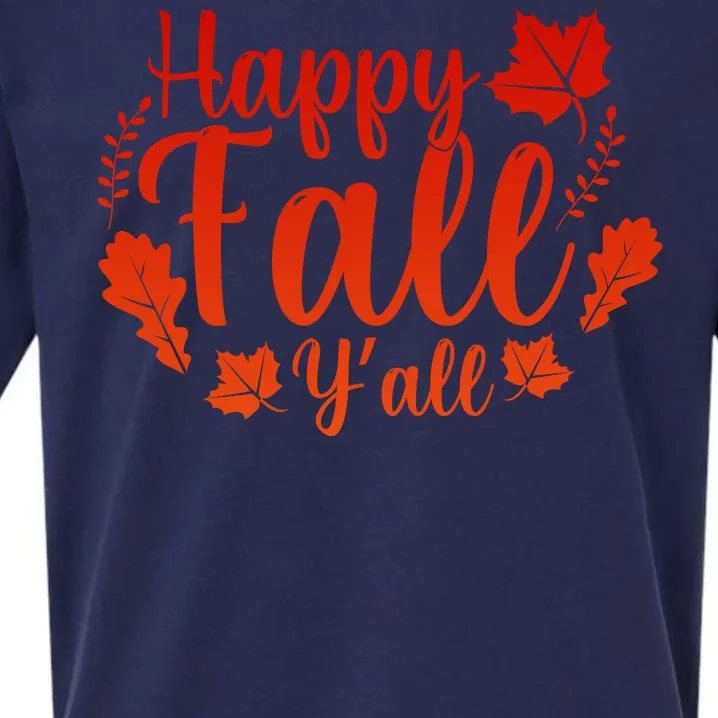 Happy Fall Yall Sueded Cloud Jersey T-Shirt