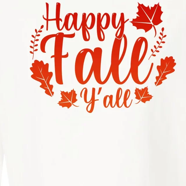 Happy Fall Yall Cropped Pullover Crew