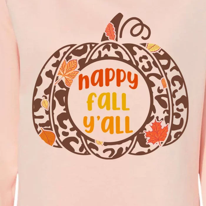 Happy Fall Yall Festive Pumpkin Womens California Wash Sweatshirt