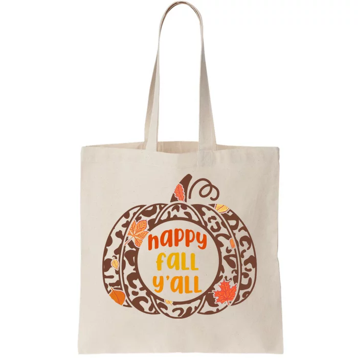 Happy Fall Yall Festive Pumpkin Tote Bag