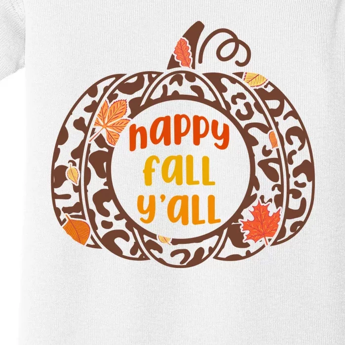 Happy Fall Yall Festive Pumpkin Baby Bodysuit