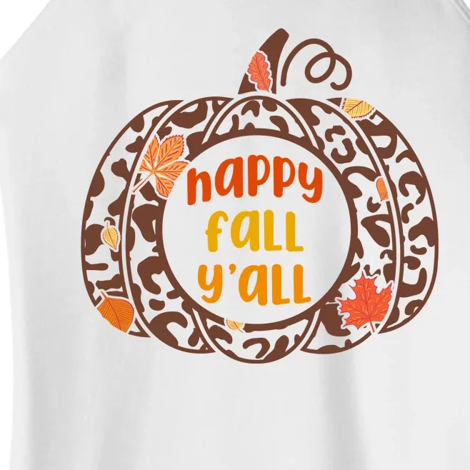 Happy Fall Yall Festive Pumpkin Women’s Perfect Tri Rocker Tank