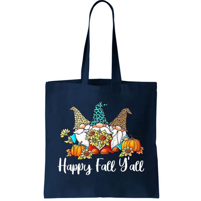 Happy Fall Y'all Gnome Autumn Gnomes Pumpkin Spice Season Tote Bag