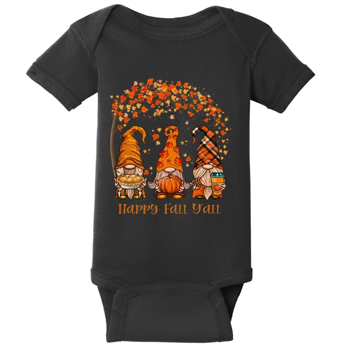 Happy Fall YAll Gnome Autumn Gnomes Pumpkin Spice Season Baby Bodysuit