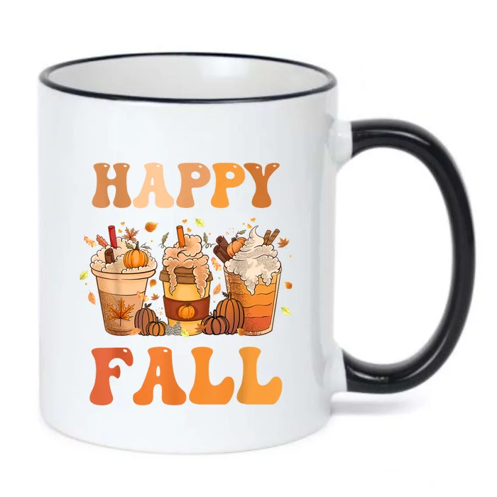 Happy Fall Yall Autumn Halloween Pumpkin Spice Latte Black Color Changing Mug