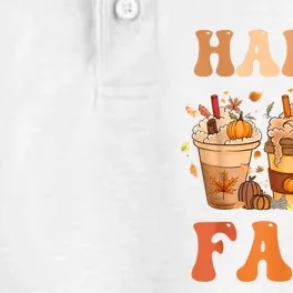 Happy Fall Yall Autumn Halloween Pumpkin Spice Latte Dry Zone Grid Performance Polo