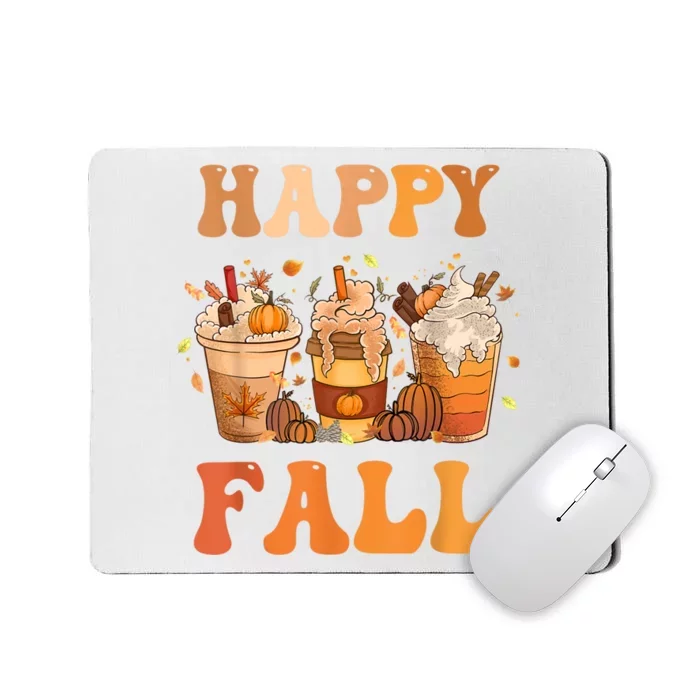 Happy Fall Yall Autumn Halloween Pumpkin Spice Latte Mousepad