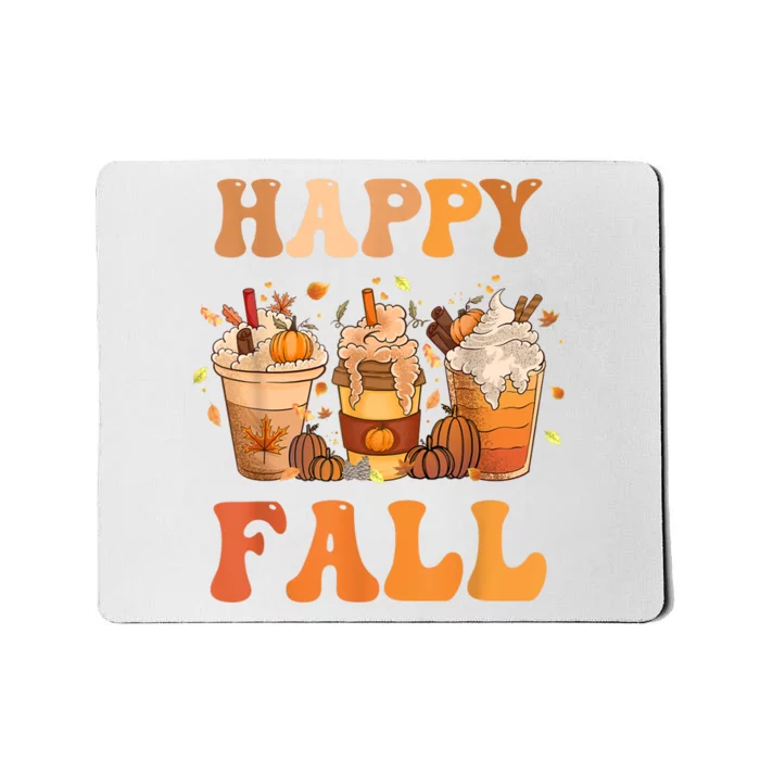 Happy Fall Yall Autumn Halloween Pumpkin Spice Latte Mousepad