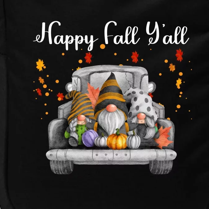 Happy Fall YAll Gnomes Pumpkin Truck Autumn Funny Holiday Impact Tech Backpack