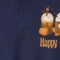 Happy Fall Yall Latte Coffee Leopard Pumpkin Autumn Softstyle Adult Sport Polo