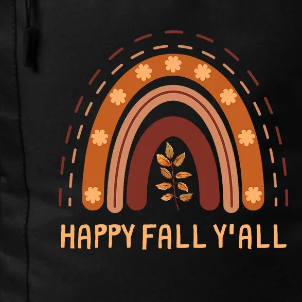 Happy Fall YAll Rainbow Maple Leaves Autumn Daily Commute Backpack