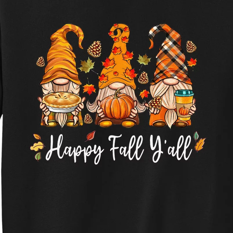 Happy Fall Y'all Gnome Pumpkin Truck Autumn Thanksgiving Sweatshirt