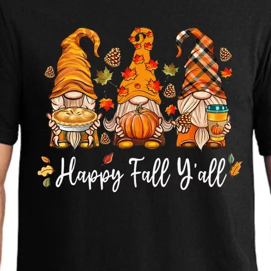 Happy Fall Y'all Gnome Pumpkin Truck Autumn Thanksgiving Pajama Set