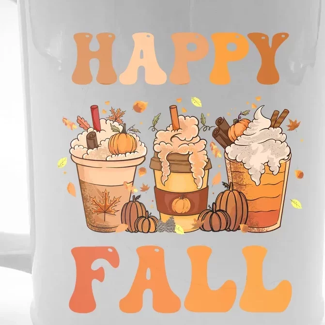 Happy Fall YAll Autumn Halloween Pumpkin Spice Latte Front & Back Beer Stein