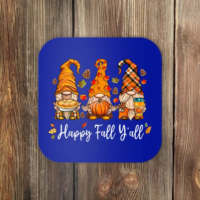 Happy Fall Yall Gnome Pumpkin Truck Autumn Thanksgiving Coaster