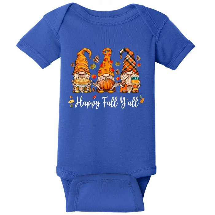 Happy Fall Yall Gnome Pumpkin Truck Autumn Thanksgiving Baby Bodysuit