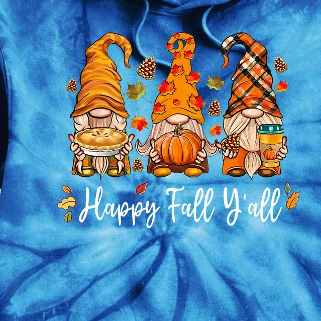 Happy Fall Yall Gnome Pumpkin Truck Autumn Thanksgiving Tie Dye Hoodie