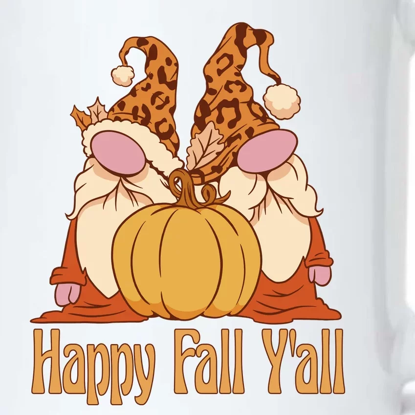 Happy Fall Y'all Gnome Cute Pumpkin Black Color Changing Mug