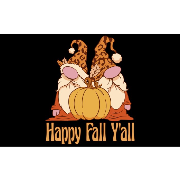 Happy Fall Y'all Gnome Cute Pumpkin Bumper Sticker