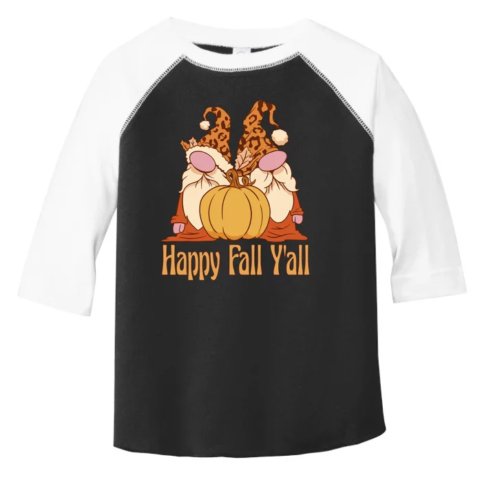 Happy Fall Y'all Gnome Cute Pumpkin Toddler Fine Jersey T-Shirt