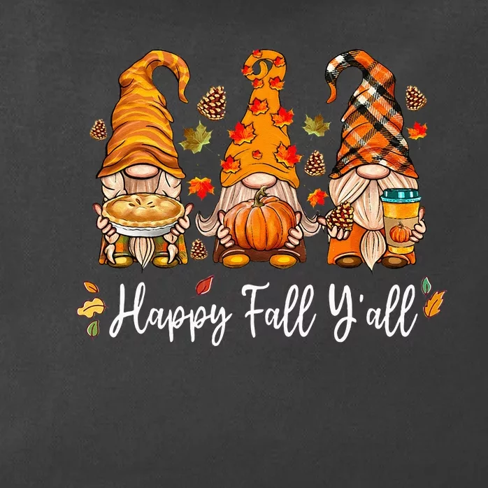 Happy Fall Yall Gnome Pumpkin Truck Autumn Thanksgiving Zip Tote Bag