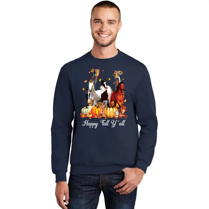 Happy Fall YAll Horse Thanksgiving Horse Lover Halloween Sweatshirt