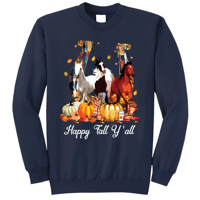 Happy Fall YAll Horse Thanksgiving Horse Lover Halloween Sweatshirt