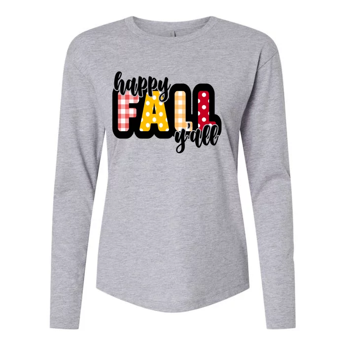 Happy Fall Yall Cozy Womens Cotton Relaxed Long Sleeve T-Shirt