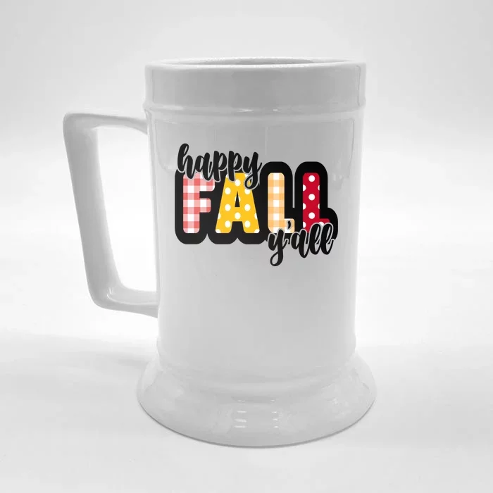 Happy Fall Yall Cozy Front & Back Beer Stein