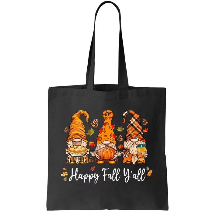 Happy Fall Yall Gnome Pumpkin Truck Autumn Thanksgiving Tote Bag