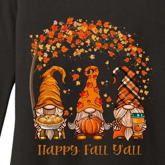 Happy Fall Yall Gnome Autumn Gnomes Pumpkin Spice Season Womens CVC Long Sleeve Shirt