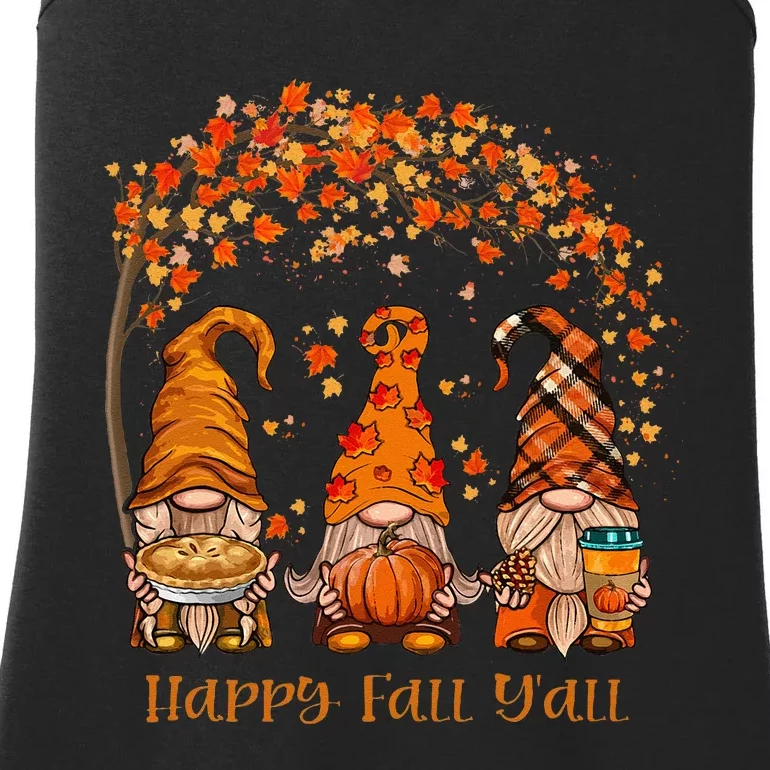 Happy Fall Yall Gnome Autumn Gnomes Pumpkin Spice Season Ladies Essential Tank