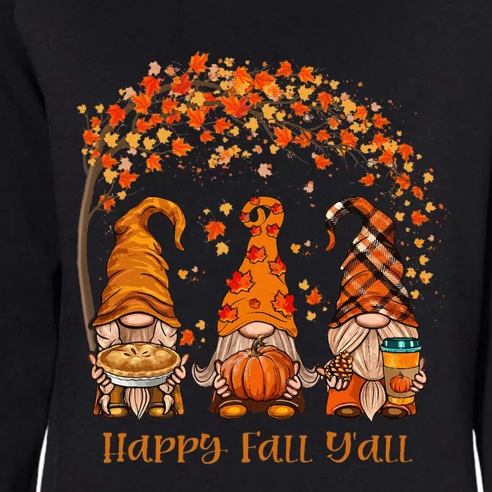 Happy Fall Yall Gnome Autumn Gnomes Pumpkin Spice Season Womens California Wash Sweatshirt