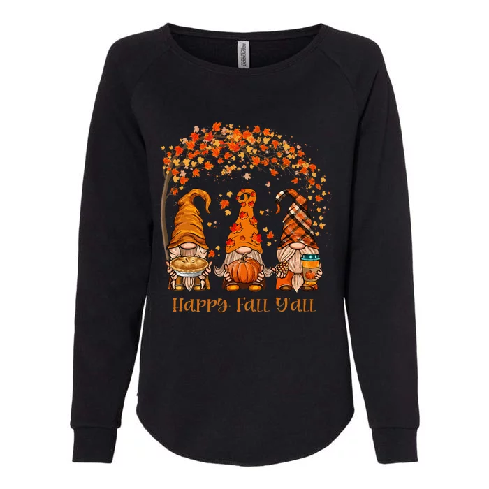 Happy Fall Yall Gnome Autumn Gnomes Pumpkin Spice Season Womens California Wash Sweatshirt