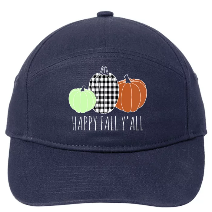 Happy Fall Yall Pumpkin 7-Panel Snapback Hat